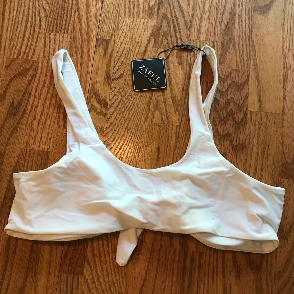 NWT Zaful Bright Yellow & White Knot Padded Bikini Set (2X) - Picture 7 of 16